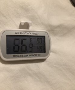 Waterproof Refrigerator Fridge Thermometer, Digital Freezer Room Thermometer, Max/Min Record Function Large LCD Screen and Magnetic Back for Kitchen, Home, Restaurants (4 Pack) 4 17 B142LL4zEoS