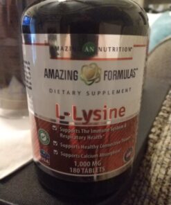 Amazing Formulas L-Lysine 1000mg Amino Acid Vitamin Supplement 180 Tablets | Non-GMO | Gluten Free | Made in USA 180 Count 31 B15x7N18czS