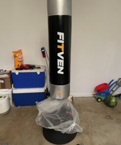 FITVEN Freestanding Punching Bag with Boxing Gloves Heavy Boxing Bag with Suction Cup Base for Adult Kids - Men Stand Kickboxing Bag Black or Silver white 33 B16 8LjZlqS