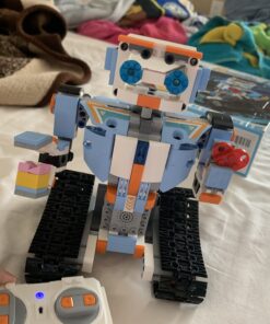 AOKESI Building Block Robot Kits for Kids, Remote & APP Control Robot Snap Together Engineering Kits STEM Building Toys Best Gift for 6, 7, 8 and 9+Year Old Boys and Girls Blue New 26 B16hygt8FzS