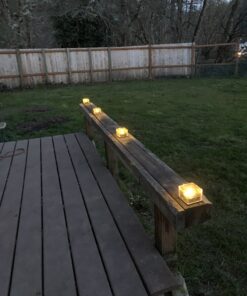 Solar Glass Brick Light,Ice Cube Lights,LED Landscape Light Buried Light Square Cube,Frosted Glass Light for Christmas Outdoor Path Road Yard 4 pcs (Warm White) Warm White 19 B16nbMskKnS