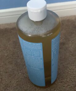 Dr. Bronner's - Pure-Castile Liquid Soap (Baby Unscented, 32 ounce) - Made with Organic Oils, 18-in-1 Uses: Face, Hair, Laundry and Dishes, For Sensitive Skin & Babies, No Added Fragrance, Vegan 32 Fl Oz (Pack of 1) 34 B16rNLuT QS 1