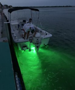 Tidal Wake IP68 Underwater 1/2in Standard Boat Drain Plug LED Light, Brilliant Underwater Lighting in Minutes! No Holes to Drill! Green 42 B16v32IxXTS