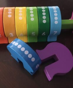 Melissa & Doug Counting Caterpillar - Classic Wooden Toy With 10 Colorful Numbered Segments 25 B172 S9kQGS