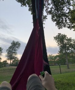 Wise Owl Outfitters Camping Hammock - Camping Essentials, Portable Hammock w/Tree Straps, Single or Double Hammock for Outside, Hiking, and Travel Blue & Grey Medium 36 B172VWBtw4S