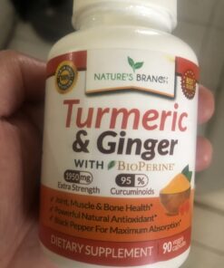 Extra Strength Turmeric Curcumin and Ginger & BioPerine - 1965mg Joint Support Supplement for Aches with Black Pepper Powder Extract - Premium Made in USA | Vegan Natural Non GMO Pills | 90 Capsules 33 B17H5W1Y0jS 3