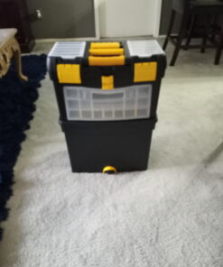 Rolling Tool Box with Wheels, Foldable Comfort Handle, and Removable Top – Toolbox Organizers and Storage by Stalwart 48 B18 eXnuHS