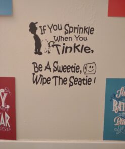 BERRYZILLA If You Sprinkle When You Tinkle Decal Wall Vinyl Decal Bathroom Toilet Seat Boys Potty Training Sticker 21 B189uUWEcTS