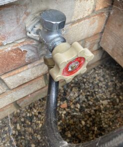 Danco Outdoor Faucet Water Spigot Handle | Hose Bibb Round Wheel Handle Replacement | Includes Screws | Metal (10006), Silver/Pewter Faucet Handle, 1-Pack 44 B18BzYueOS