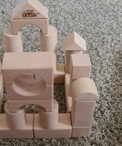 iPlay, iLearn Toddler Wooden Building Block Toys, 72 PCS Kids Natural Wood Stacking Blocks Set Standard Unit, Preschool Kindergarten Montessori Toy, Birthday Gift for Age 2 3 4 5 6 Year Old Boy Girl 35 B18NBs7H1MS