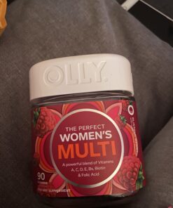 OLLY Women's Multivitamin Gummy, Overall Health and Immune Support, Vitamins A, D, C, E, Biotin, Folic Acid, Adult Chewable Vitamin, Berry, 45 Day Supply - 90 Count (Pack of 1) Gummies 42 B18kW sUWSS