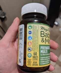 MegaFood Baby & Me 2 Prenatal Vitamin and Minerals - Vitamins for Women - with Folate (Folic Acid Natural Form), Choline, Iron, Iodine, and Vitamin C, Vitamin D and more - 120 Tabs (60 Servings) 120 Count (Pack of 1) 32 B18m6a xTvS