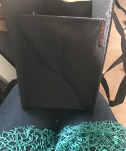 KMMOTORS Car Trash Can, Leather Trash Bag Foldable Hanging bin, Cute car Gadgets, Garbage Container, Vegan Leather(Medium, Black) Medium 48 B19GPw1I8sS