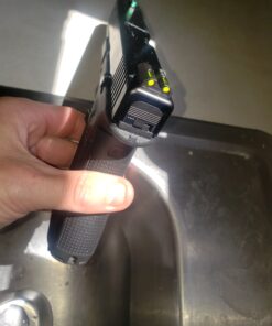 TRUGLO TFO Tritium & Fiber-Optic Handgun Sight | Snag-Resistant Front & Rear Bright Night Sights, Compatible with Glock Handguns Green Glock Low Set 31 B19QlFTrqAS