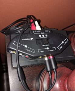 Fosmon A1602 RCA Splitter with 3-Way Audio, Video RCA Switch Box + RCA Cable for Connecting 3 RCA Output Devices to Your TV 33 B19d1Qmc2wS