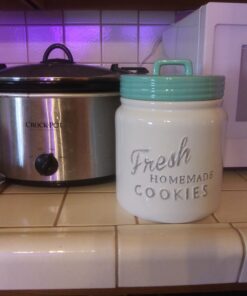 DII Kitchen Accessories Collection Ceramics, Cookie Jar, Aqua 30 B19iHAgahoS