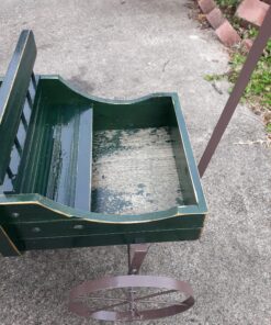 Collections Etc Amish Wagon Decorative Indoor/Outdoor Garden Backyard Planter, Green 49 B19uvyErskS
