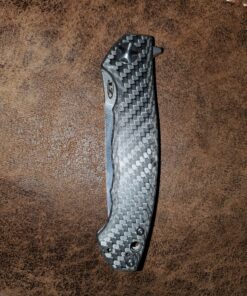 Zero Tolerance 0452CF; Pocket Knife with 4.1” Dual-Finished S35VN Steel Blade, Carbon Fiber Front and Titanium Back Handle Scales, KVT Ball-Bearing Opening, Frame Lock, Deep-Carry Pocketclip; 4.6 OZ.,Large 76 B1A45o0lmHS