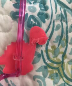 FZR Legend 24 Reusable Dinosaur Drinking Plastic Straws + 6 Dinosaur Temporary Tattoos for Kids Girls Boys | Dinosaur Birthday Party Supplies Three Rex Party Favors Decorations with Cleaning Brush 36 B1A7JKMbUS