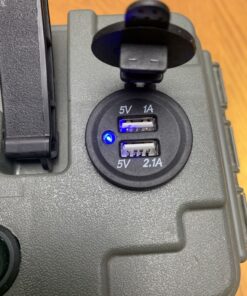 Cllena Triple Function Dual USB Charger + Blue LED Voltmeter + 12V Outlet Socket Panel Jack Marine for Digital Devices Mobile Phone Tablet Triple Function-Blue 29 B1AvwiXeXoS