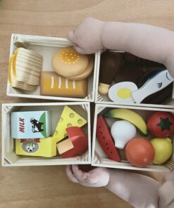 Melissa & Doug Food Groups - 21 Wooden Pieces and 4 Crates, Multi - Play Food Sets For Kids Kitchen, Pretend Food, Toy Food For Toddlers And Kids Ages 3+ 49 B1AxaXzy zS 1