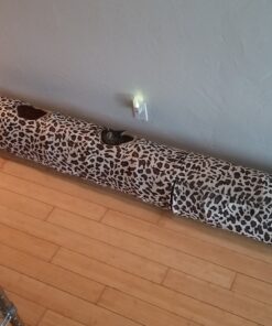 PAWZ Road Cat Toys Collapsible Tunnel Dog Tube for Fat Cat,Rabbits,Dogs Length 51" Diameter 12" Leopard Large-51" 37 B1BBV1dyyrS