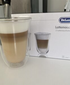 De'Longhi DeLonghi Double Walled Thermo Latte Glasses, Set of 2, 2 Count (Pack of 1), Clear, 330 milliliters Latte Glasses (set of 2) 46 B1C2wNgKPWS