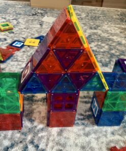 Playmags 150-Piece Magnetic Tiles Building Set – 3D Magnet Building Blocks, Creative Imagination, Inspirational, Educational STEM Toys for Kids with 1 Car Single 45 B1CcJzcB6CS