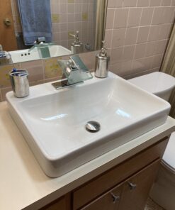 BWE Waterfall Bathroom Faucet Chrome Glass Spout Bathtub Sink Faucets with Supply Lines Single Handle Single Hole Modern Lavatory Vanity Bath Mixer Tap 38 B1EgFjafvGS