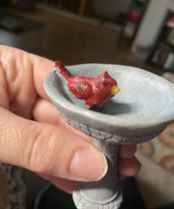 G & F Products MiniGardenn 10027 Fairy Garden Polyresin Miniature, Cardinal Birdbath Pick 26 B1FSjIYadnS 1