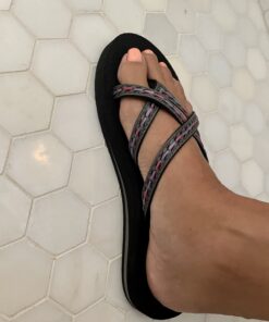 Teva Women's Olowahu Flip-Flop 8 Felicitas Black 25 B1Feg0fcjhS