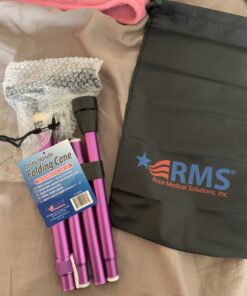 RMS Folding Cane - Foldable Walking Cane with Adjustable Height - Collapsible and Lightweight - Soft Ergonomic Handle for Comfortable Grip - Portable Walking Stick for Mobility Aid Lavender 31 B1FiUhv9WYS