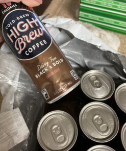 HIGH Brew Coffee Cold Brew Coffee + Protein, Black And Bold, 8 Oz Can, 12/pack Black & Bold 8 Fl Oz (Pack of 12) 39 B1GBpseWtRS