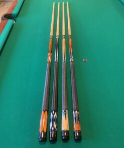 ISZY Billiards Pool Stick Set of 4. 2-Piece Cue Sticks Made from Hardwood Canadian Maple Wood in 4 Billiards Accessories Set 11 23 B1GFASJUcAS