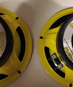 Pyle 6.5 Inch Mid Bass Woofer Sound Speaker System - Pro Loud Range Audio 300 Watt Peak Power w/ 4 Ohm Impedance and 60-20KHz Frequency Response for Car Component Stereo PLG64,Yellow 46 B1IBfiBwsAS