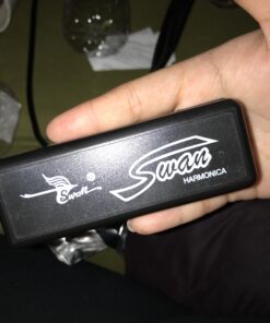 Swan 10 Hole 20 Tones Harmonica Key of C Blues,Mini Harmonica for Beginners 1020 Key of C Silvery 16 B1Ikn9uuUjS