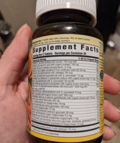 MegaFood Baby & Me 2 Prenatal Vitamin and Minerals - Vitamins for Women - with Folate (Folic Acid Natural Form), Choline, Iron, Iodine, and Vitamin C, Vitamin D and more - 120 Tabs (60 Servings) 120 Count (Pack of 1) 34 B1J 7YgEndS
