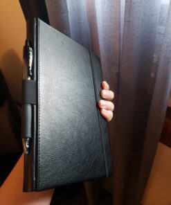 Ruled Notebook/Journal - Lined Journal for Writing, 5.75'' x 8.4'' Notebook Journal, 146 pages Faux Leather Notebook with Thick Paper, Waterproof Hardcover, Elastic Closure black 36 B1JEQd8o68S