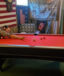 Hathaway Maverick 7-Foot Pool and Table Tennis Multi Game with Red Felt and Blue Table Tennis Surface. Includes Cues, Paddles and Balls 41 B1JJx5MqcgS