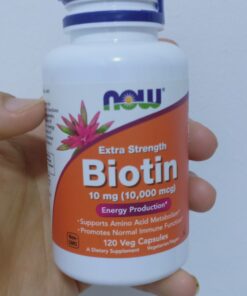 NOW Supplements, Biotin 10 mg (10,000 mcg), Extra Strength, Energy Production*, 120 Veg Capsules 31 B1JNcGNJogS