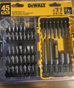 DEWALT Screwdriver Bit Set with Tough Case, 45-Piece (DW2166),Grey/Silver Screwdriving Set With Tough Case 45-Piece Screwdriving Set 45 B1K8G yjTJS