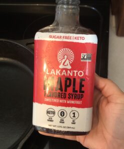 Lakanto Sugar Free Maple Syrup - Monk Fruit Sweetener, Keto Diet Friendly, Vegan, 1g Net Carbs, Pancakes, Waffles, Oatmeal, Coffee, Tea, Granola, Frosting, Marinade, Dressing (13 Fl Oz - Pack of 1) 13 Fl Oz (Pack of 1) 33 B1KIh0KT3FS