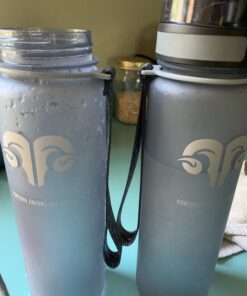 Embrava Best Sports Water Bottle - 32oz Large - Fast Flow, Flip Top Leak Proof Lid w/One Click Open - Non-Toxic BPA Free & Eco-Friendly Plastic - For Men & Women Gray 64 B1KUIjQ2P S 1