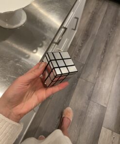 D-FantiX Shengshou Mirror Cube 3x3x3 Speed Cube 3x3 Mirror Blocks Cube Different Shapes Silver Cube 57mm 23 B1KeWqV1OBS