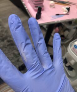 MedPride Powder-Free Nitrile Exam Gloves, Iris Blue, Medium, Box/100 Medium (Pack of 100) 46 B1Lvem2teDS