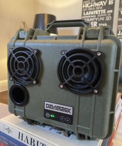 DemerBox DB2: Waterproof, Portable, and Rugged Outdoor Bluetooth Speakers. Loud Sound, 40+ hr Battery Life, Dry Box + USB Charging (Pesaro Green) Pesaro Green 29 B1LxlQjfGS