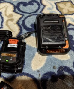 BLACK+DECKER 20V MAX Lithium Battery Charger, 2 Amp (BDCAC202B), Black 25 B1M2P3u 0xS