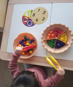 Learning Resources Super Sorting Pie - 68 Pieces, Ages 3+ Toddler Fine Motor Toy, Preschool Learning Games, Develops Counting and Color Recognition, Pretend Play Food, Kids Tweezers 34 B1MAEQ5BZQS