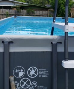 Intex 24ft X 12ft X 52in Ultra Frame Rectangular Pool Set with Sand Filter Pump, Ladder, Ground Cloth & Pool Cover 24 ft x 12 ft x 52 in 36 B1MCrqyLKS