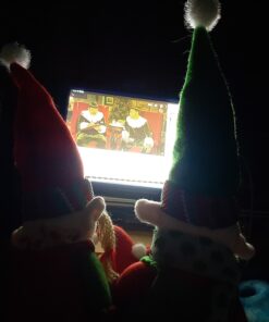 Elf Plush Christmas Stuffed Dolls, Set of 2 - 12" Boy and Girl Elves Holiday Cute Plush Shelf Toys - Fun Kids Buddy Figurine Decorations, Christmas Winter Holiday Party Festive Decor and Gift Exchange 37 B1MTZ31pBSS